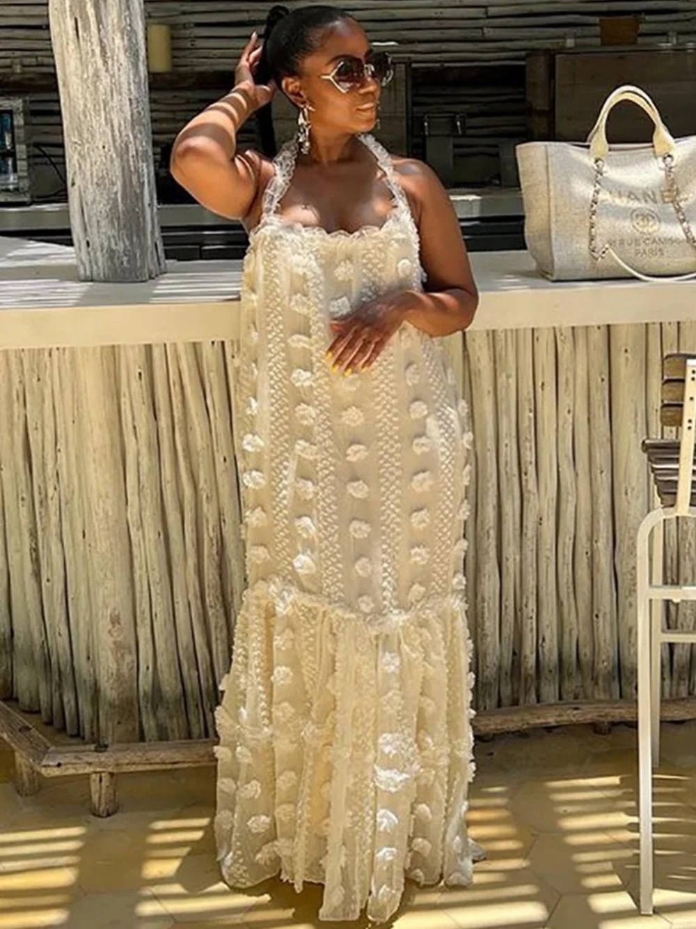 VICI Boho Cream Maxi Dress - Picture 2 of 7
